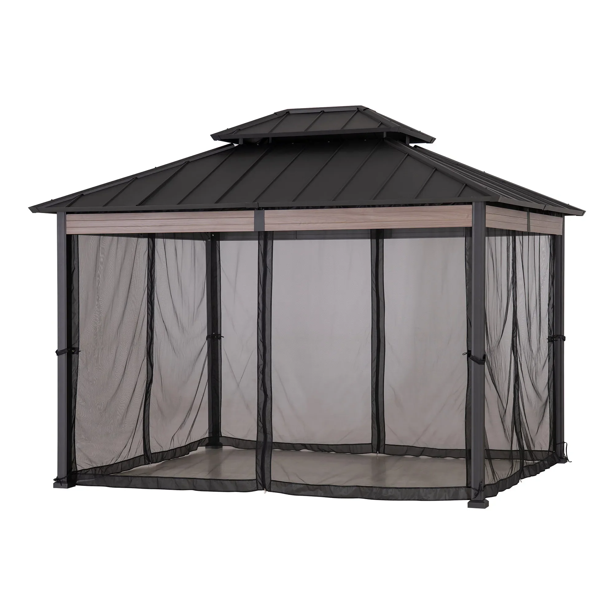 Heavy-Duty Hardtop Gazebo with Mosquito Netting - 3.6m x 3m - Image 13