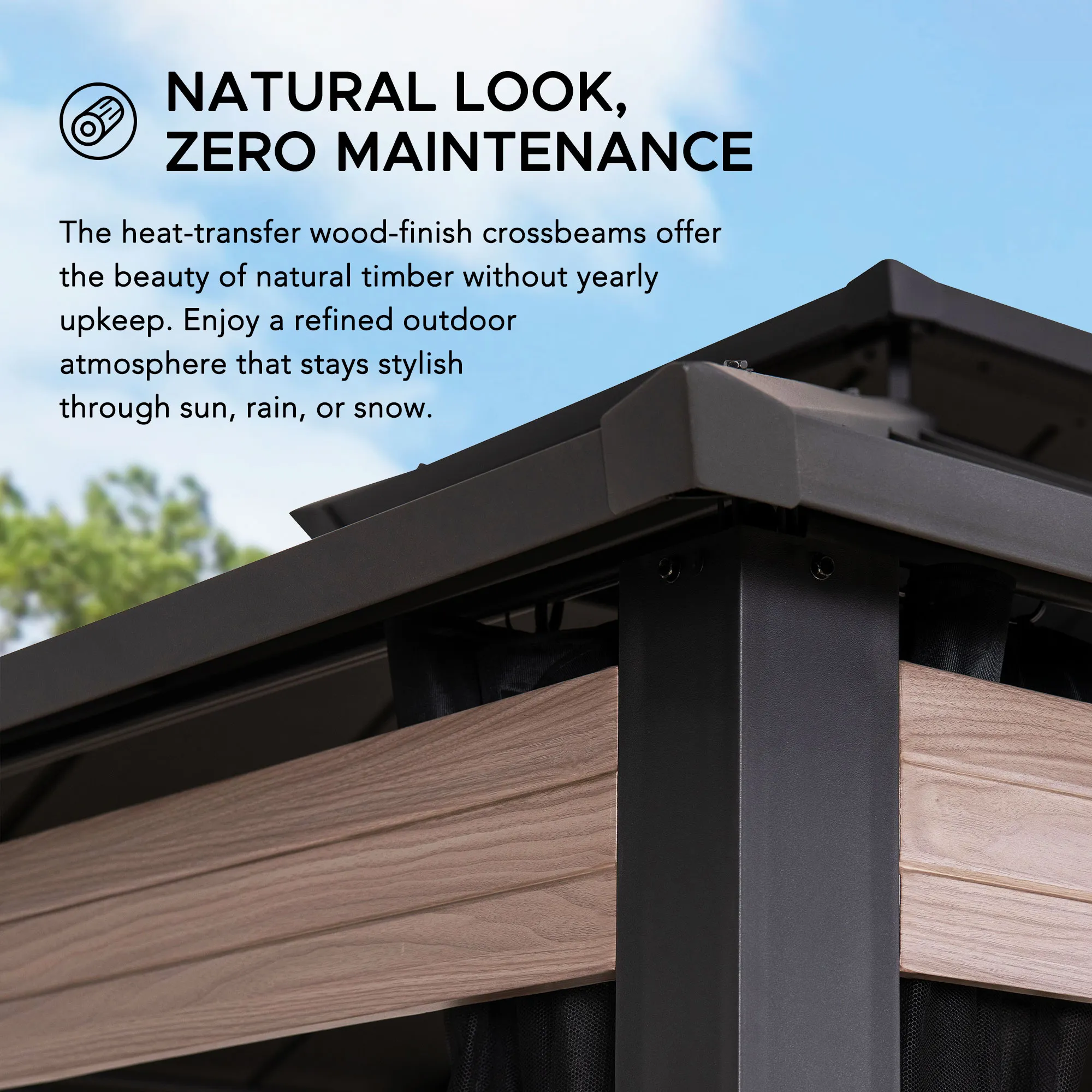 Heavy-Duty Hardtop Gazebo with Mosquito Netting - 3.6m x 3m - Image 6