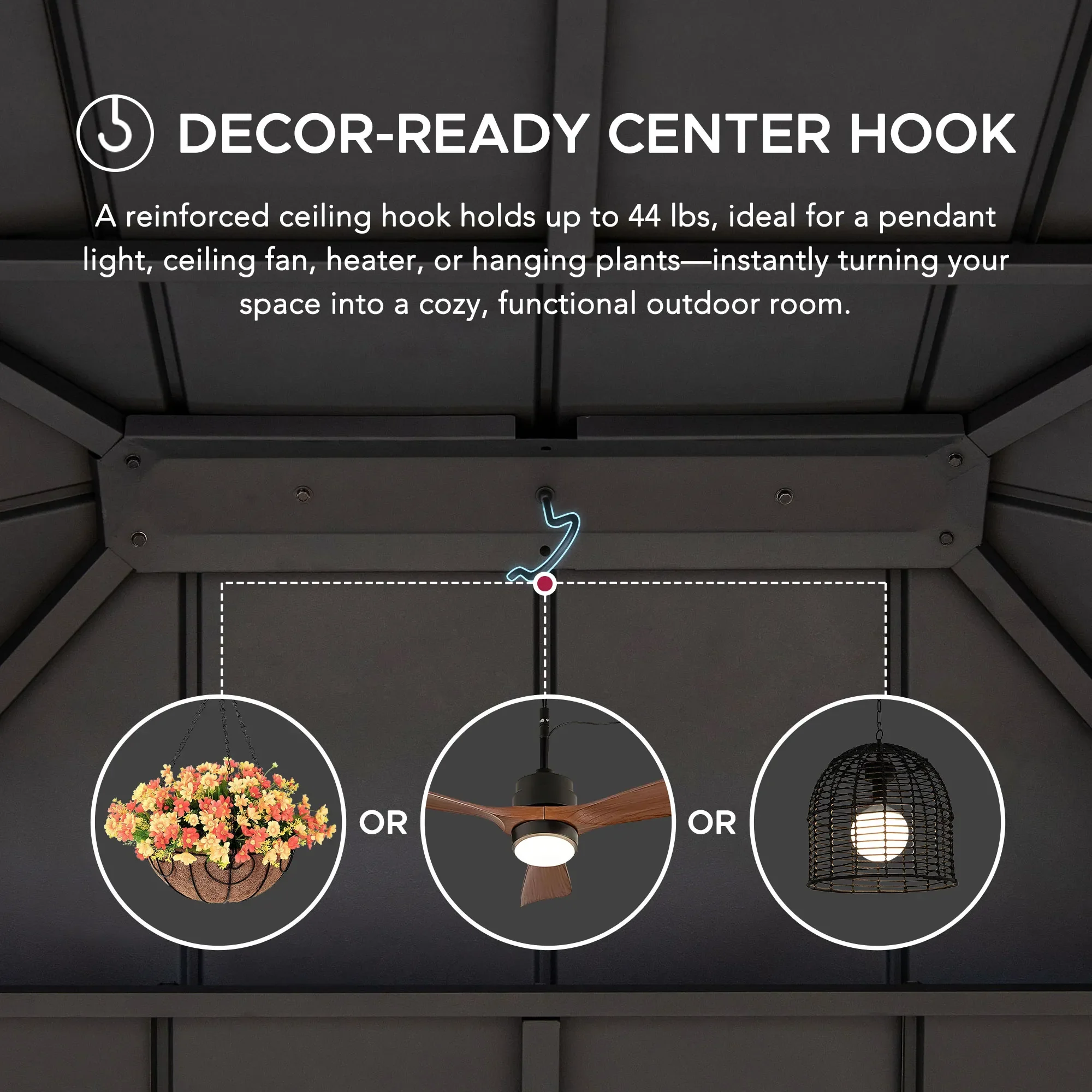 Heavy-Duty Hardtop Gazebo with Mosquito Netting - 3.6m x 3m - Image 7