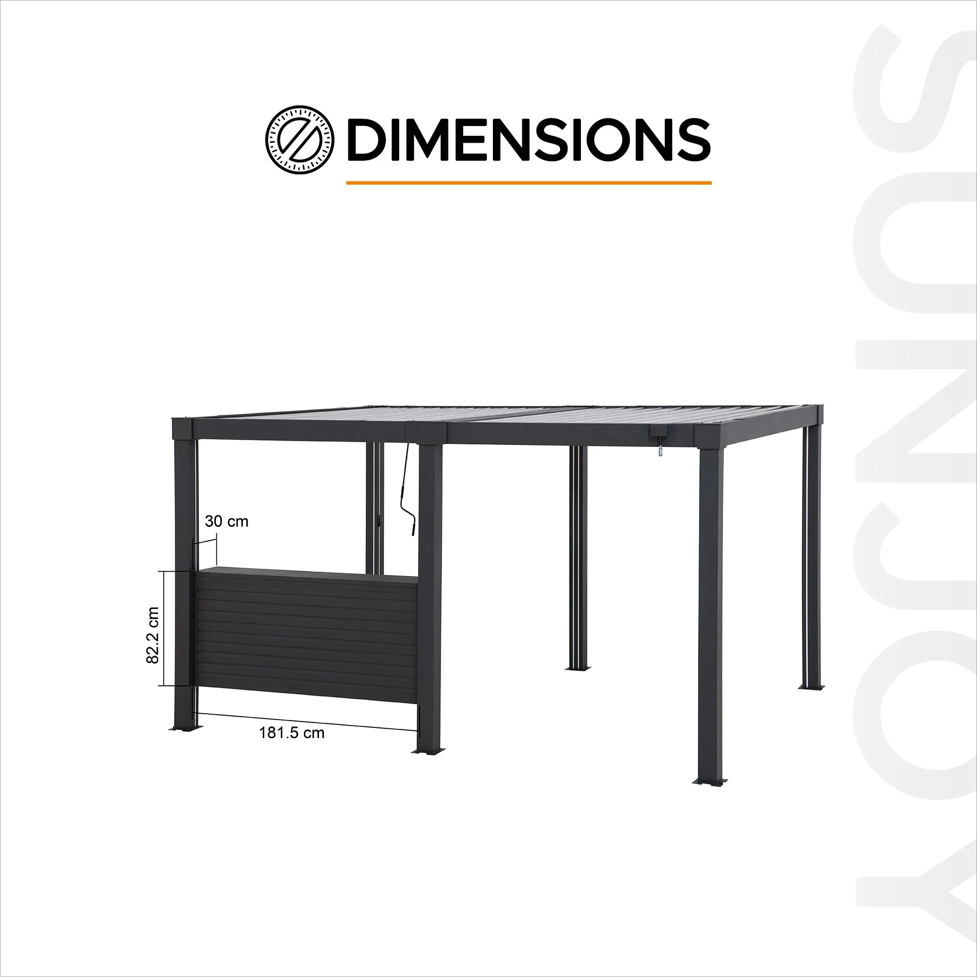 Bar for Matterhorn Multi Pergola - 2 Meter - Image 12
