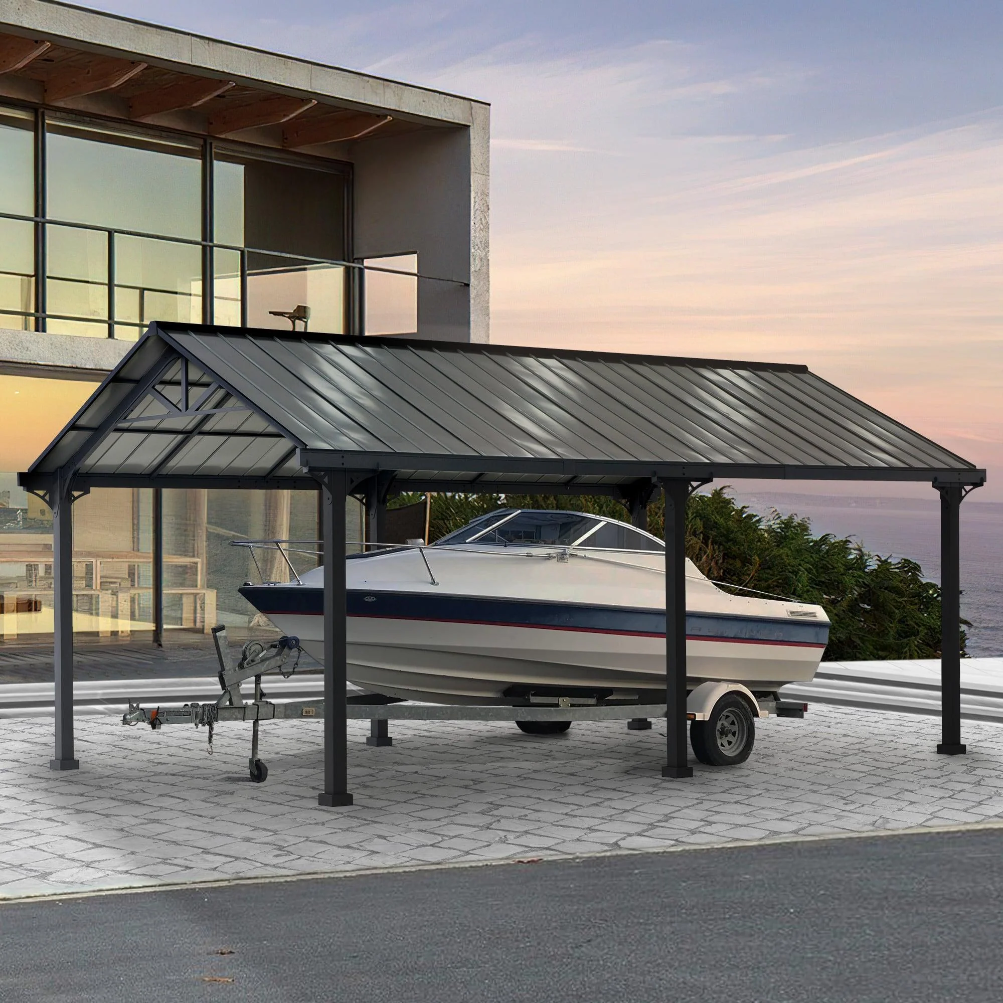 EIGER Steel Carport - 367cm x 610cm - Image 9