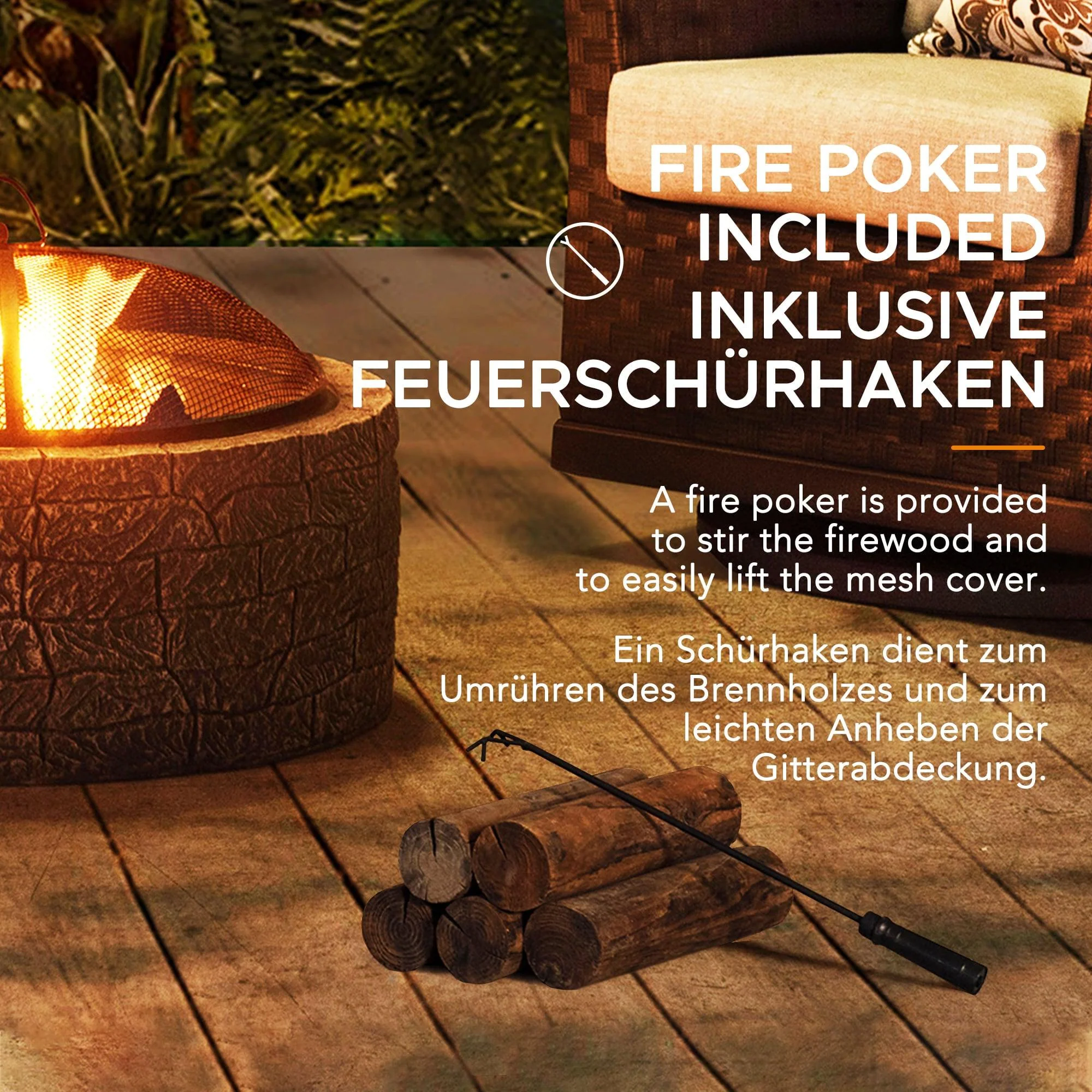 KATLA XL Stone Fire Pit - Ø67cm - Image 8