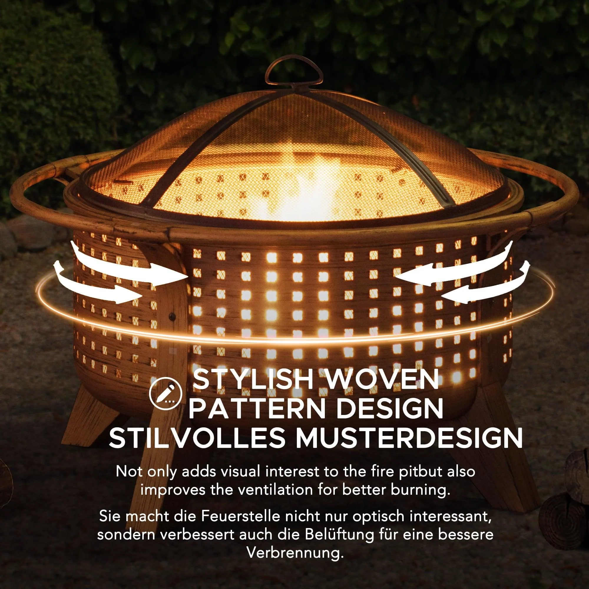 MAZAMA XL Steel Fire Pit - Ø76cm, Copper - Image 4