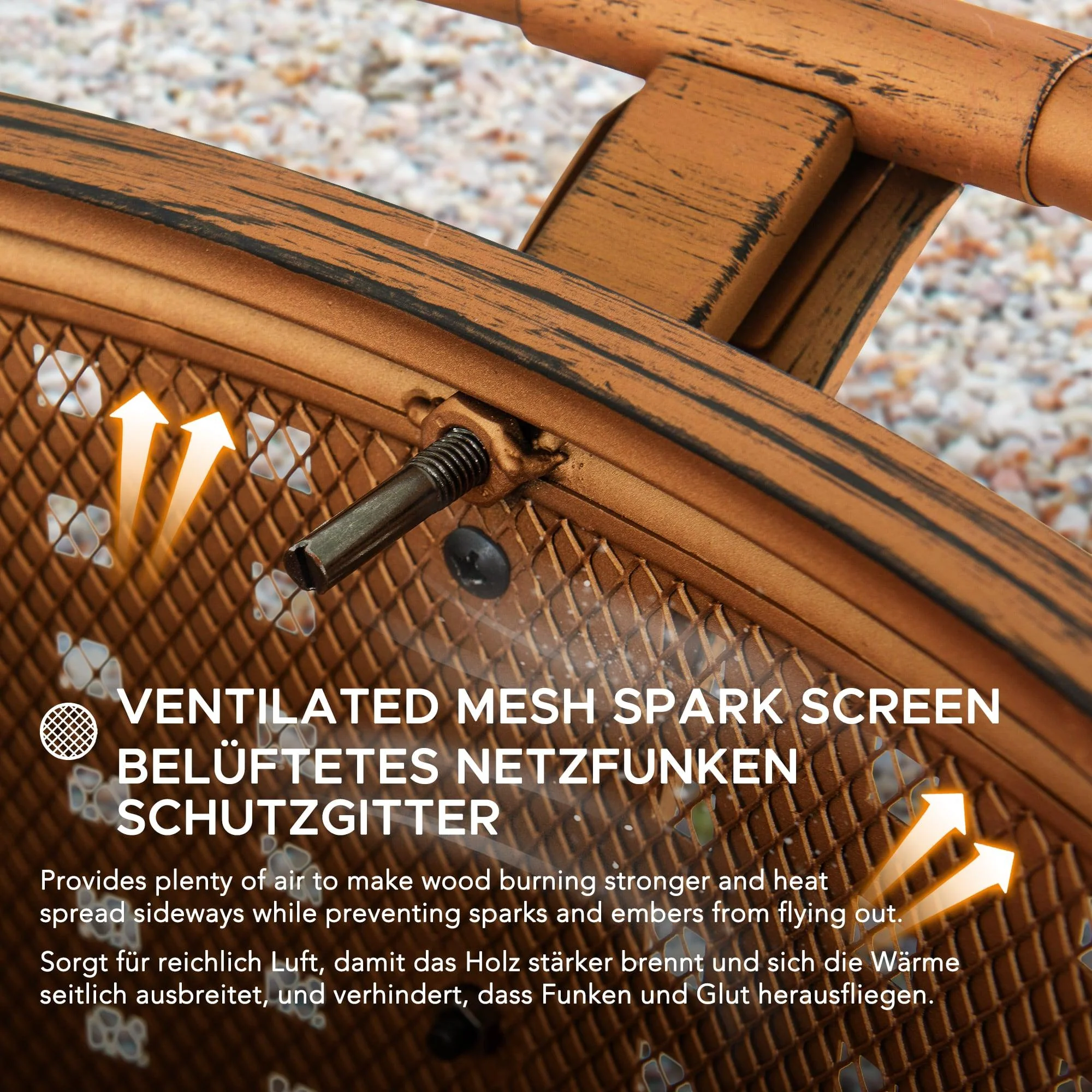 MAZAMA XL Steel Fire Pit - Ø76cm, Copper - Image 6