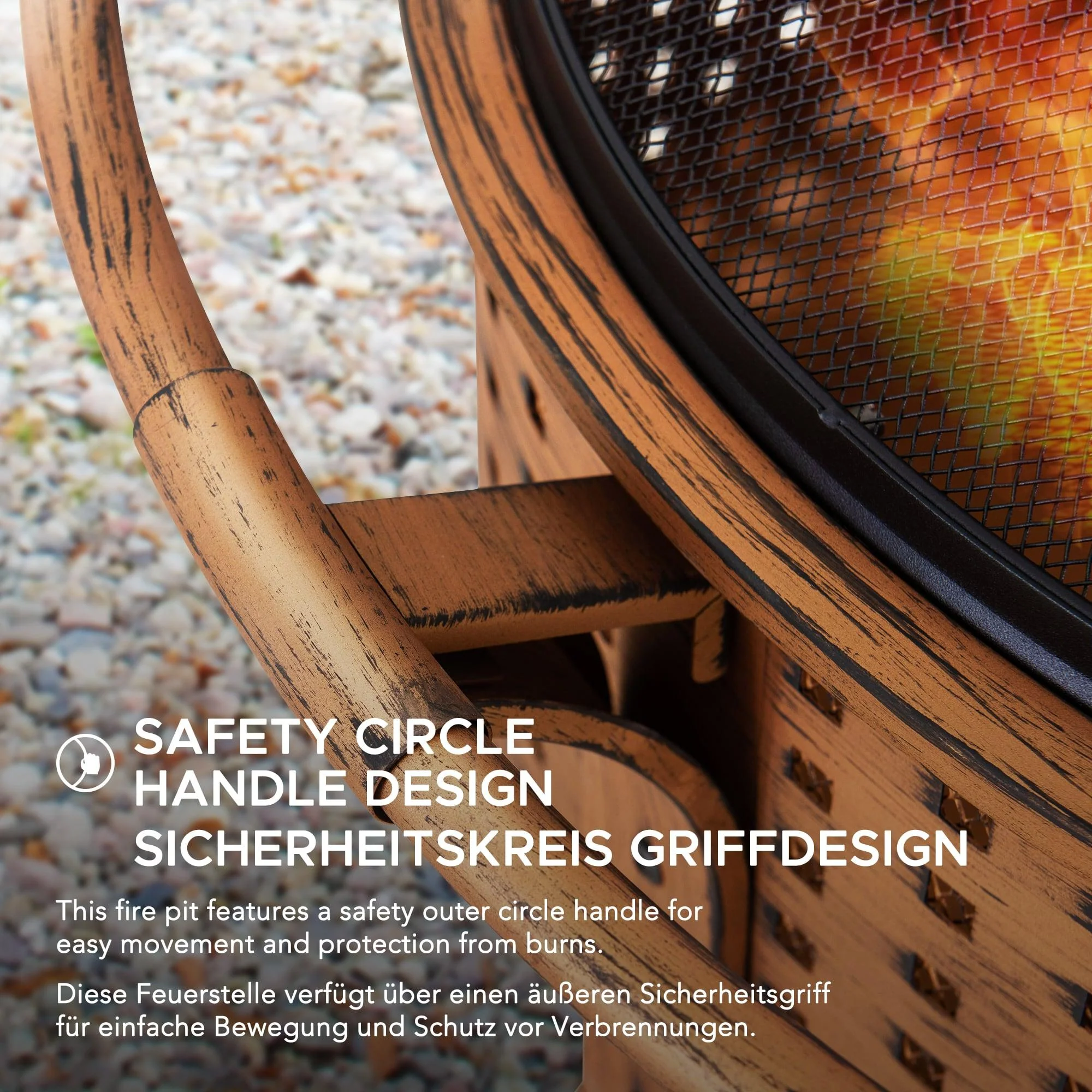 MAZAMA XL Steel Fire Pit - Ø76cm, Copper - Image 7