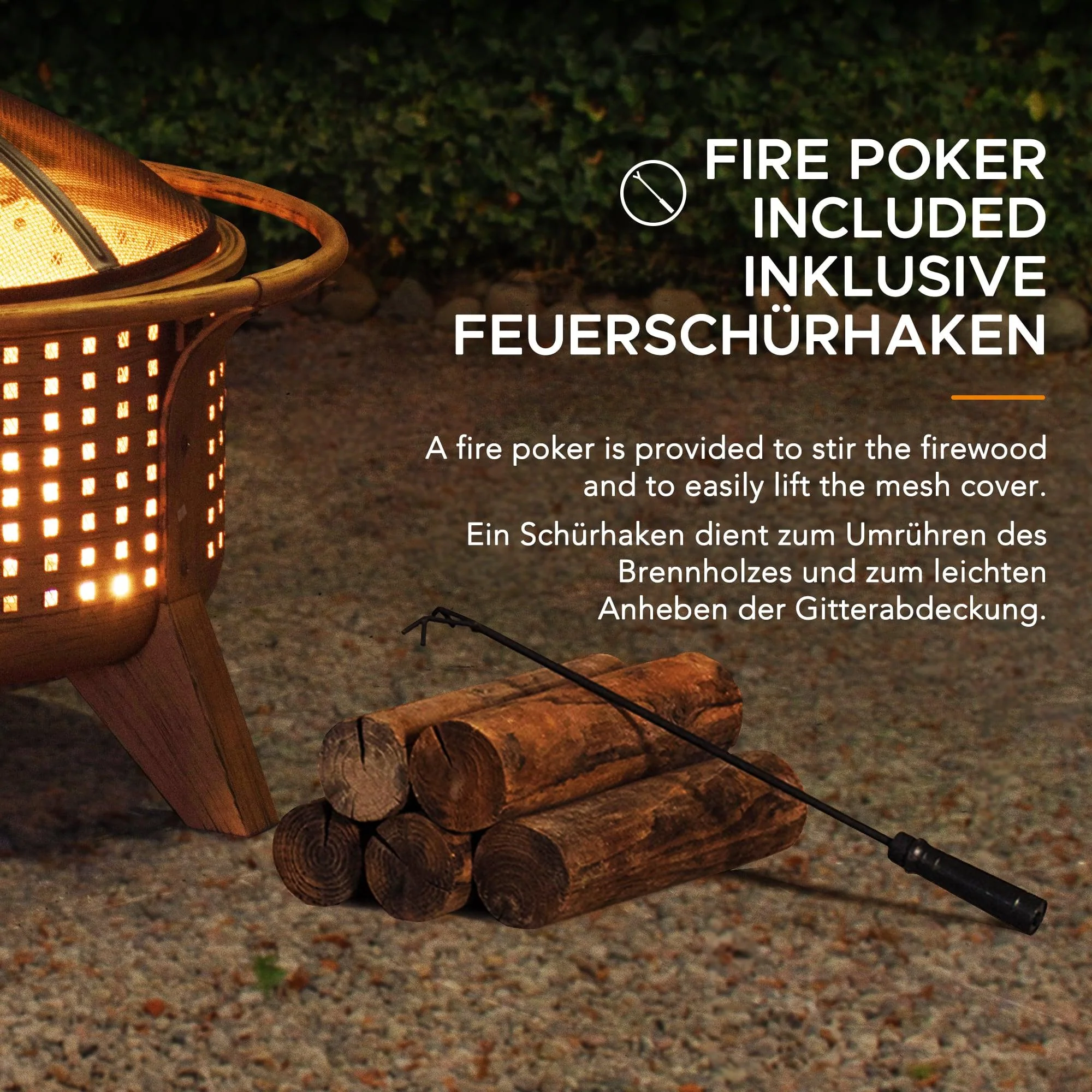 MAZAMA XL Steel Fire Pit - Ø76cm, Copper - Image 9