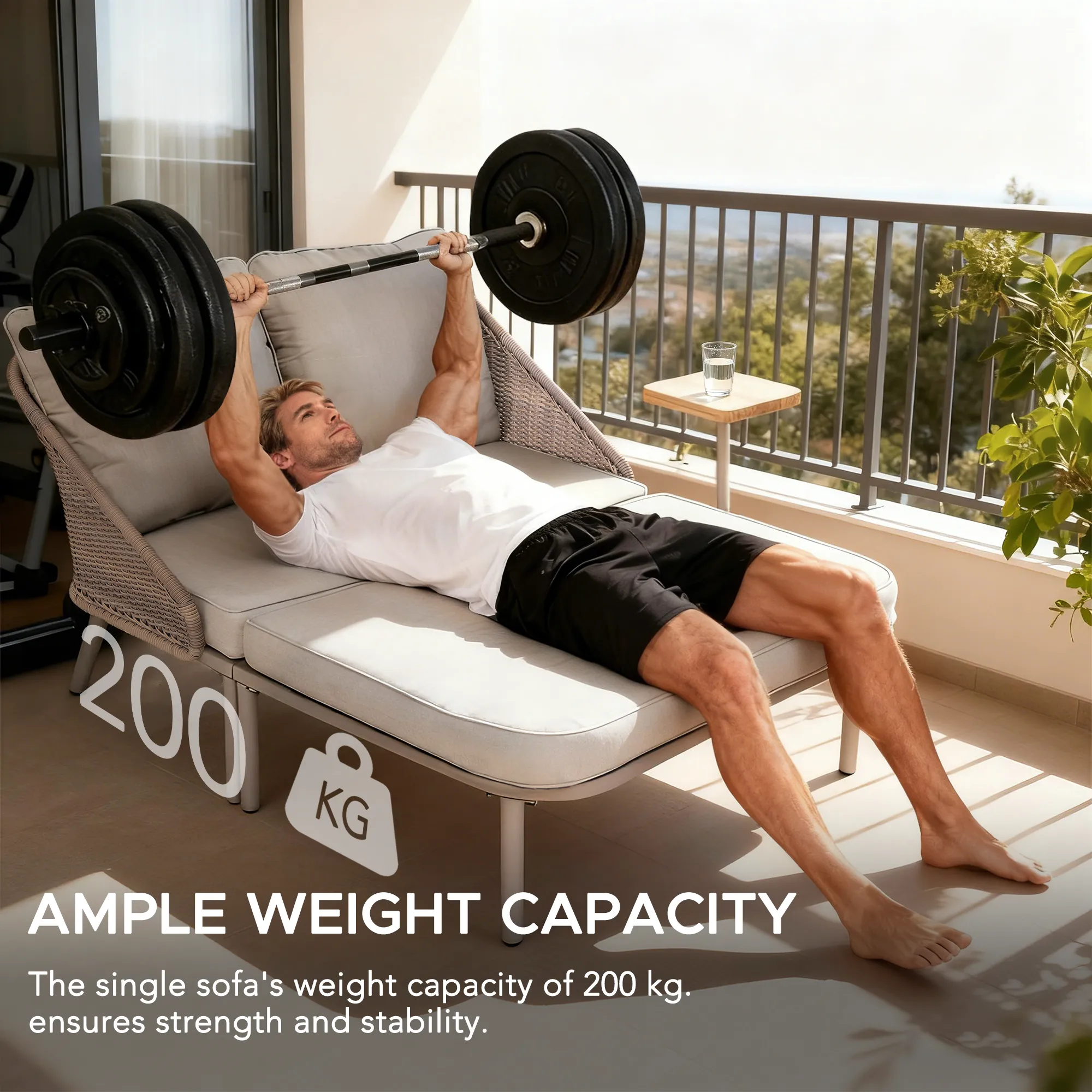 Garden Daybed PORTO - 142cm x 128cm - Image 5