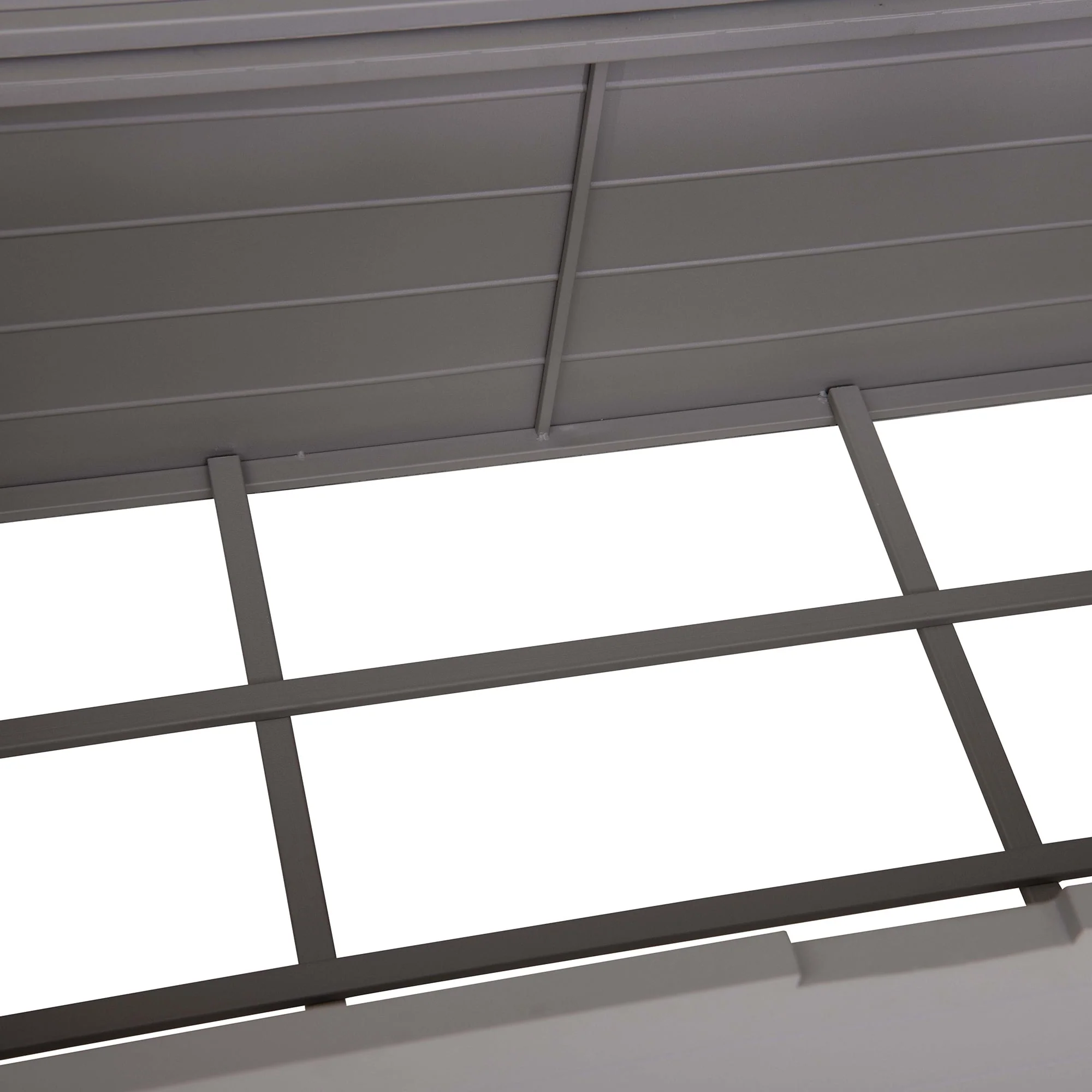 FARO Steel Garden Bench - 57cm x 147cm, Grey - Image 16