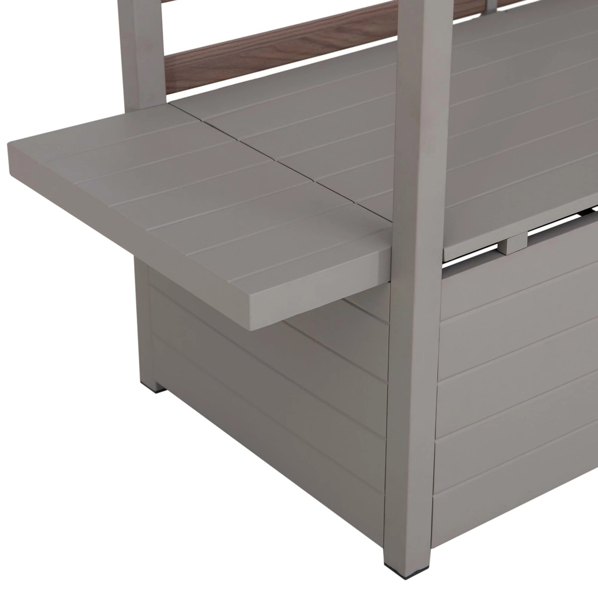 FARO Steel Garden Bench - 57cm x 147cm, Grey - Image 17