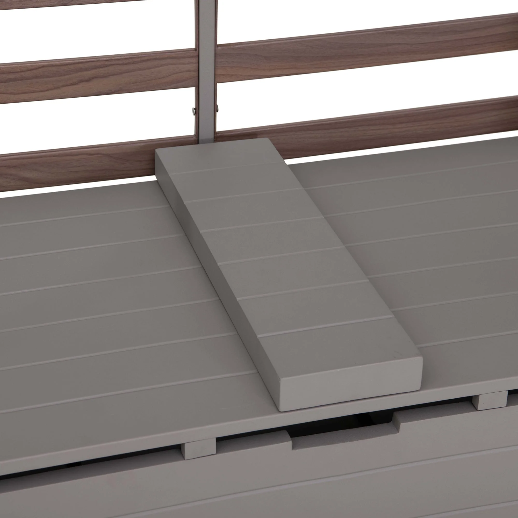 FARO Steel Garden Bench - 57cm x 147cm, Grey - Image 18