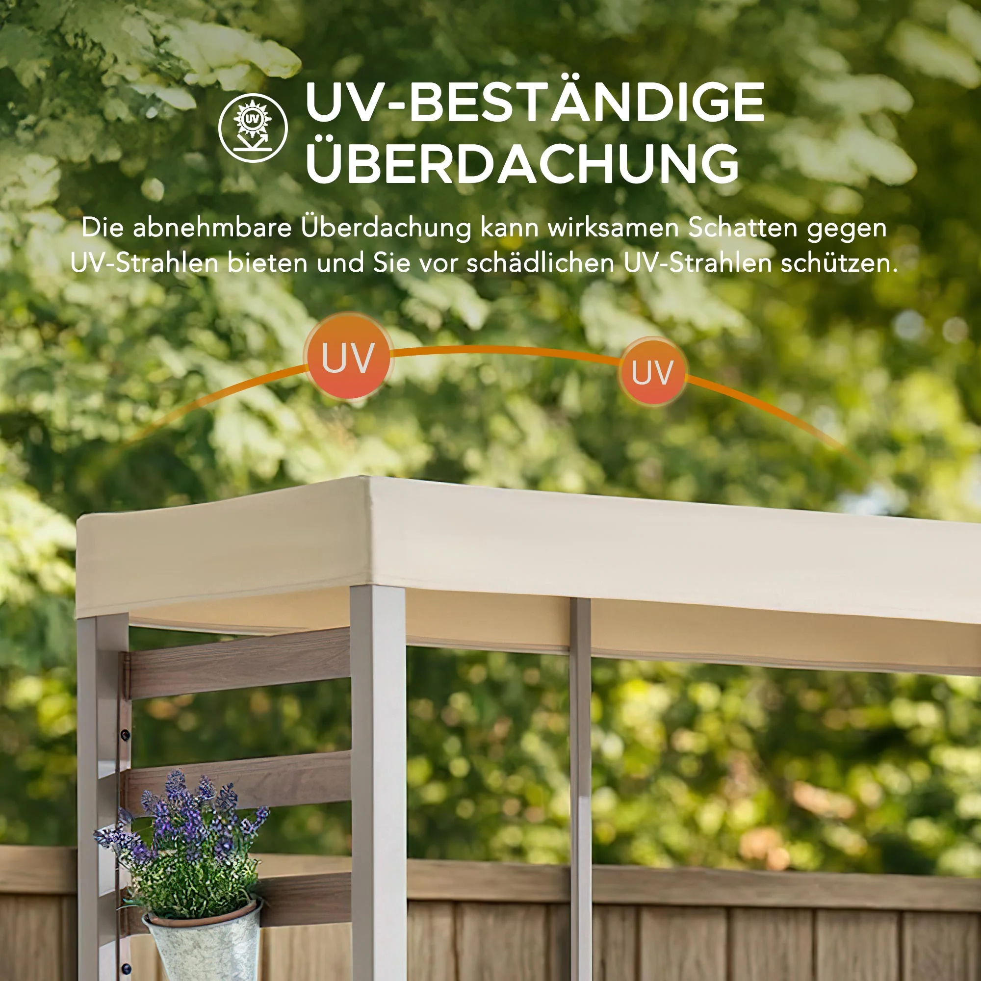 FARO Steel Garden Bench - 57cm x 147cm, Grey - Image 5