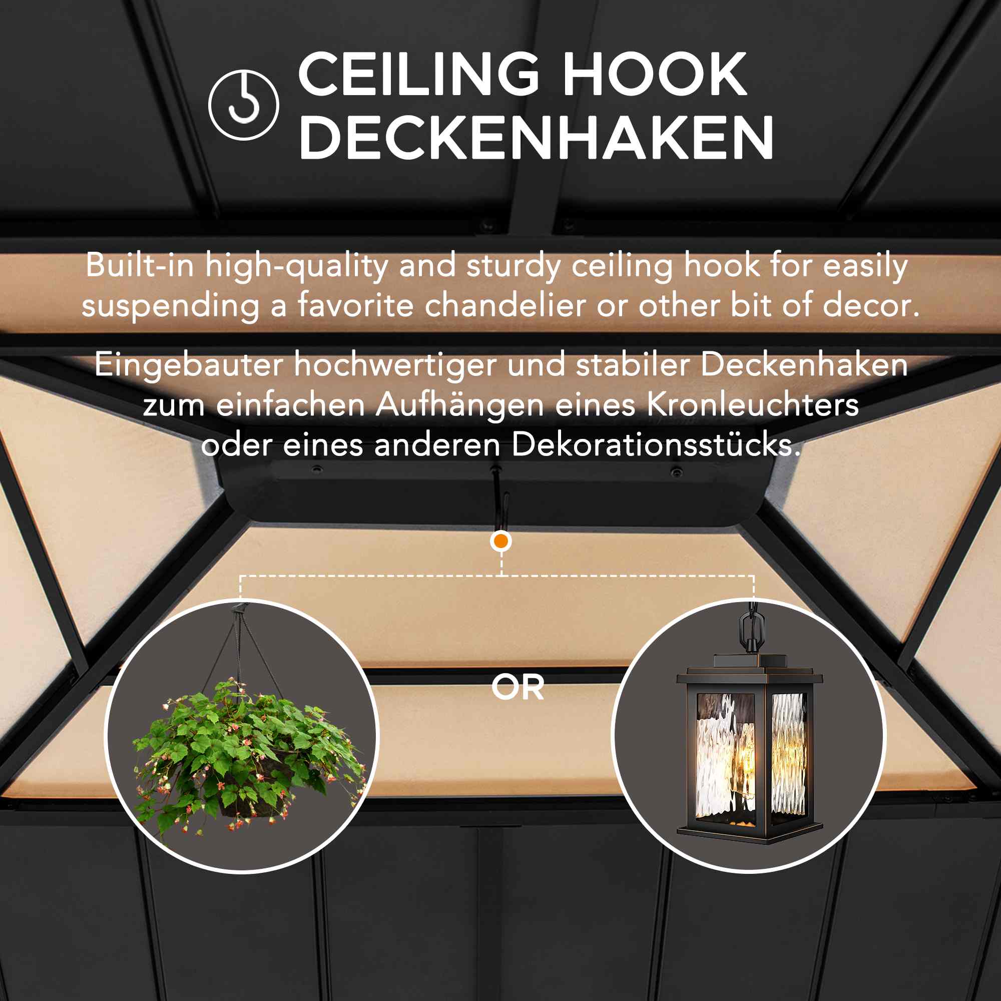 ERNIR Cedar Wood Gazebo - 393cm x 452cm - Image 4