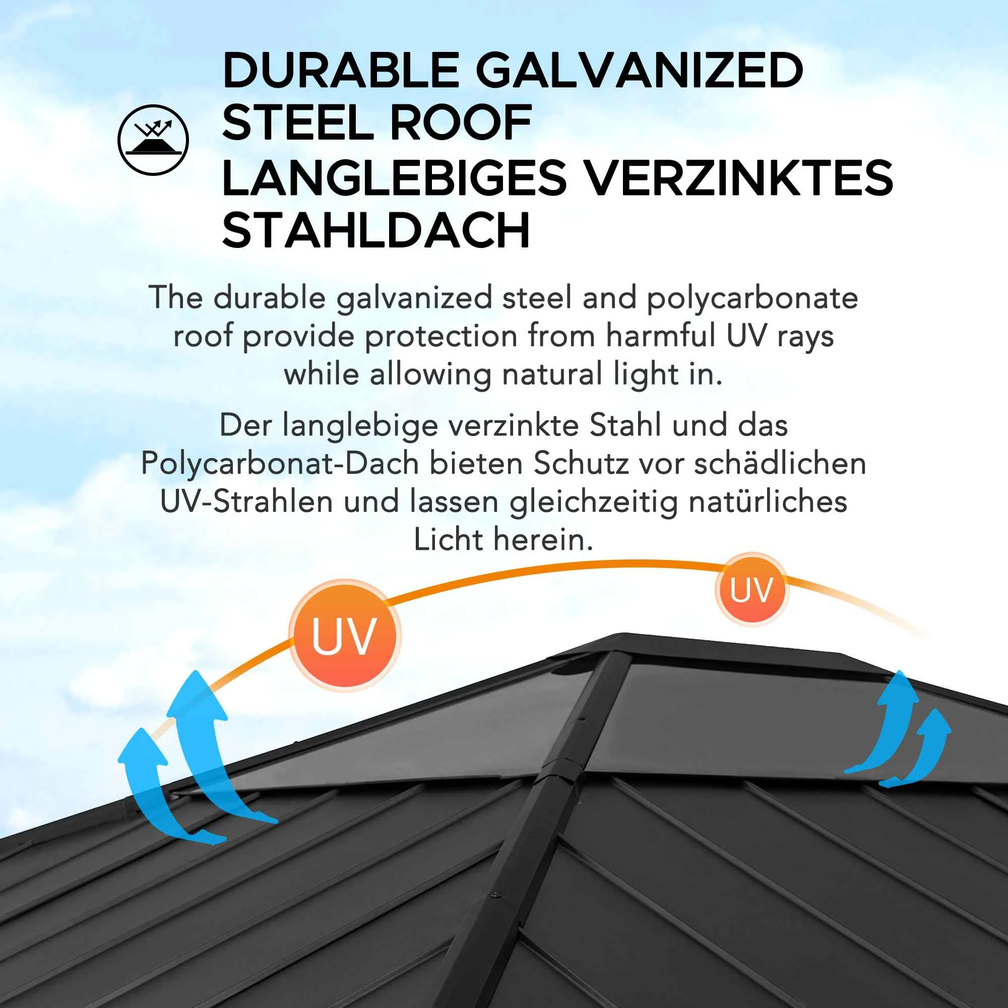 ERNIR Cedar Wood Gazebo - 393cm x 452cm - Image 6