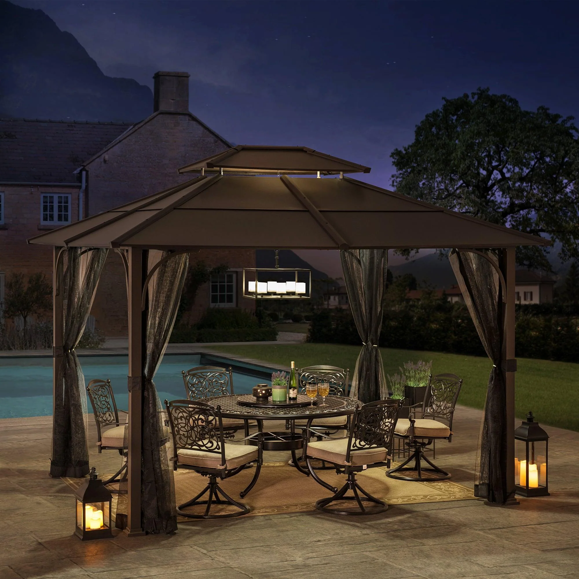 KALDI Steel Gazebo - 307cm x 366cm - Image 10