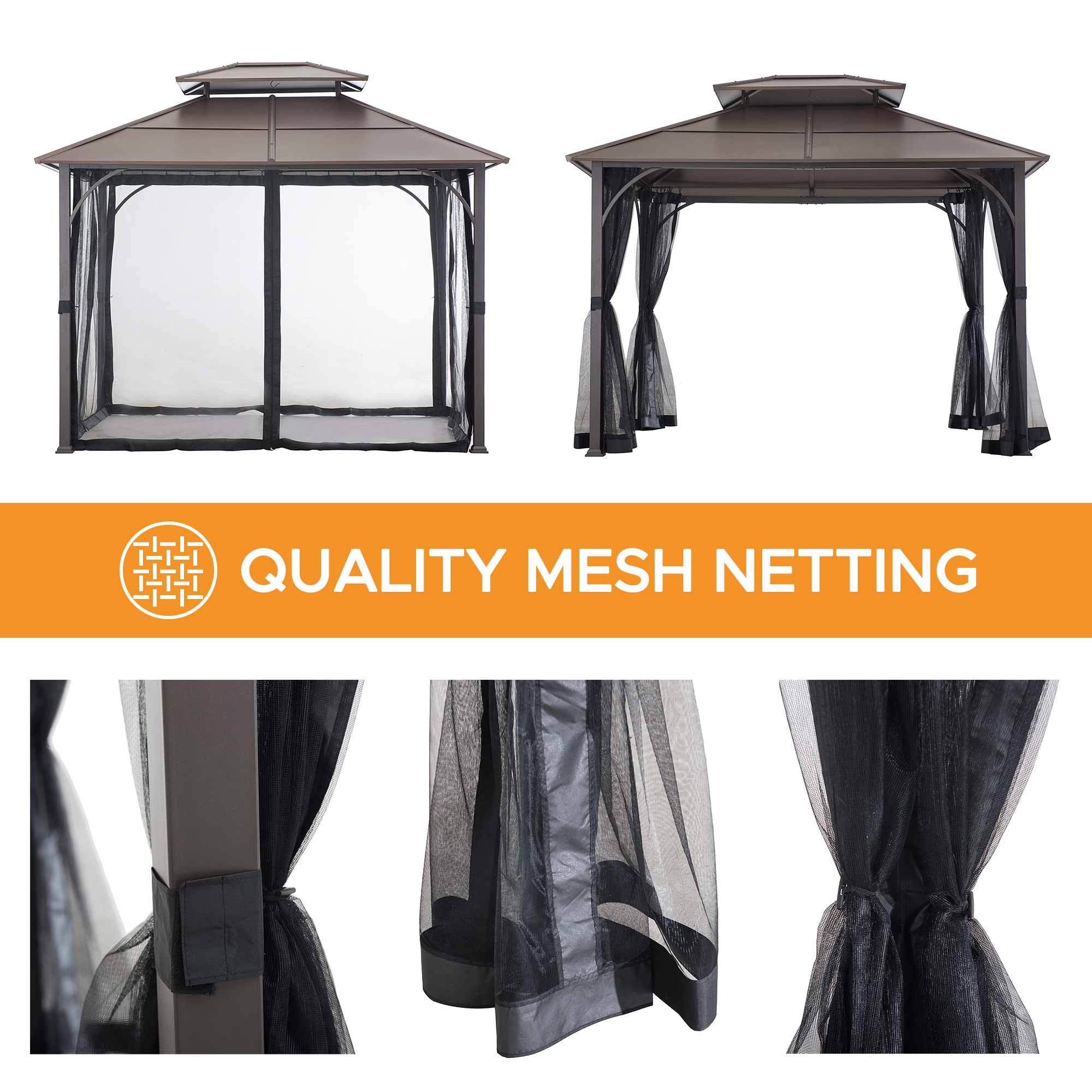 KALDI Steel Gazebo - 307cm x 366cm - Image 8