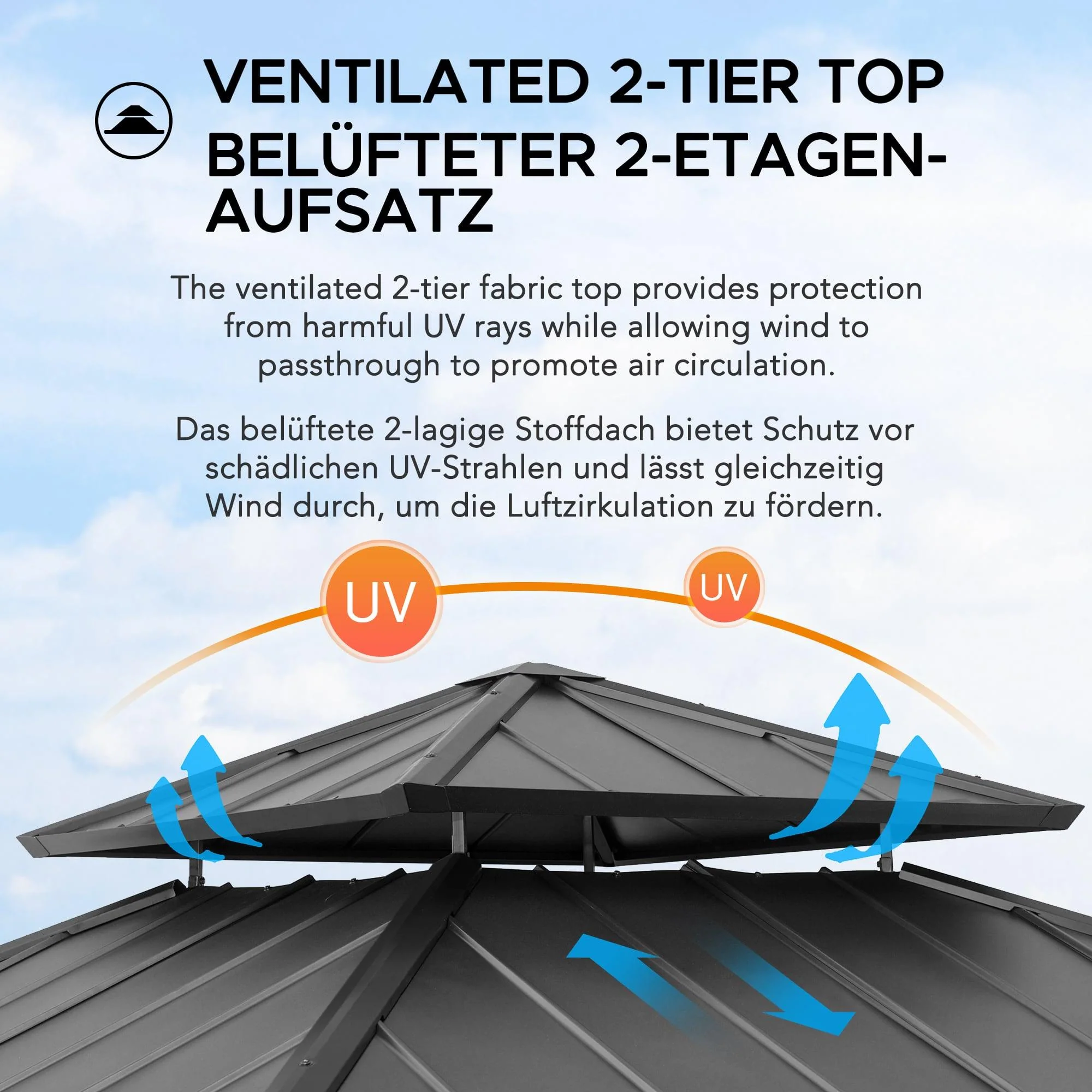 Cedar Wood Gazebo KAPS - 330cm x 330cm - Image 4