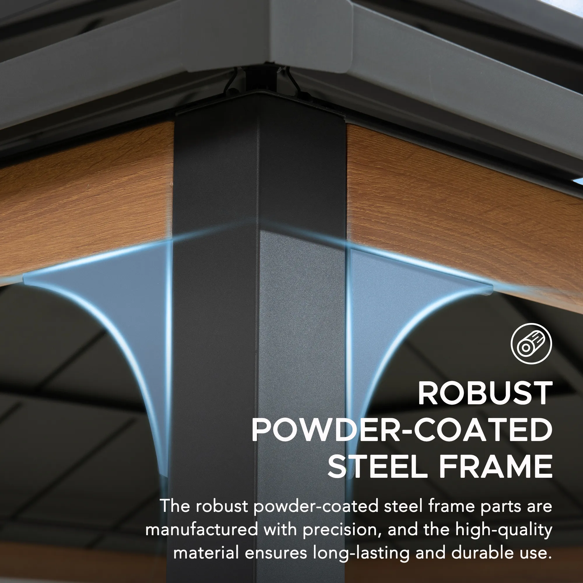 Pasu Steel Gazebo - 300cm x 300cm - Image 6