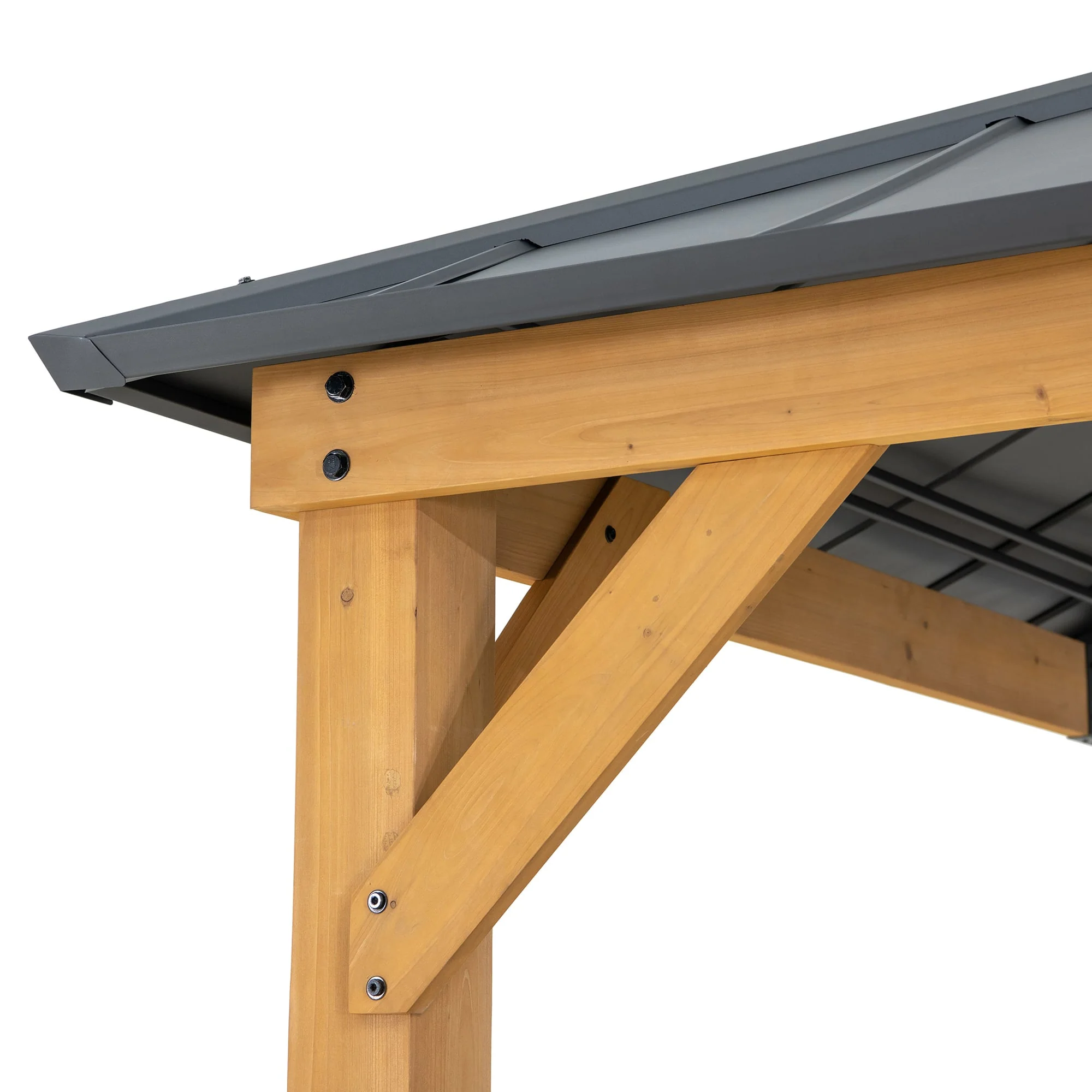 TRIVOR Cedar Wood Gazebo - 390cm x 450cm - Image 6