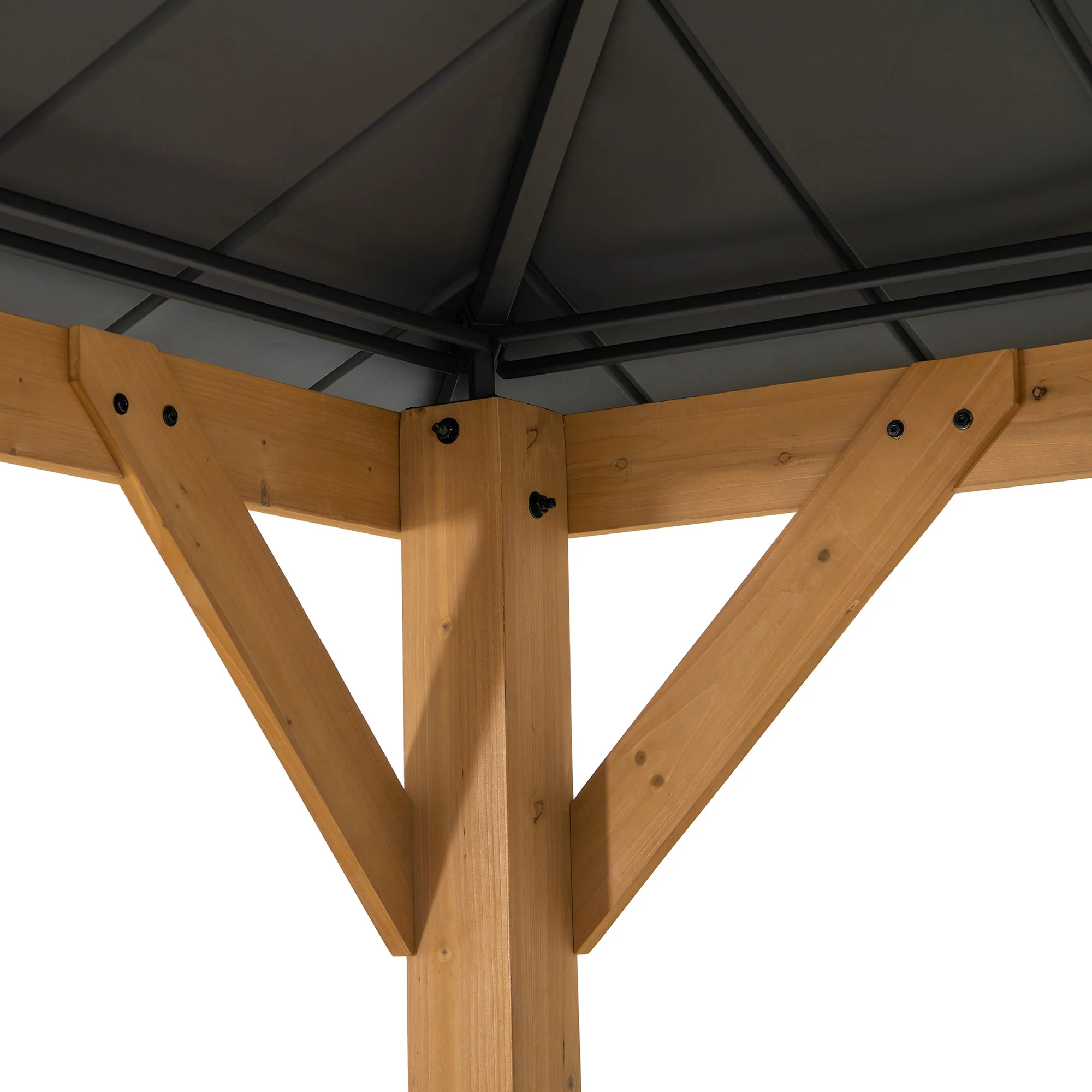 TRIVOR Cedar Wood Gazebo - 390cm x 450cm - Image 8