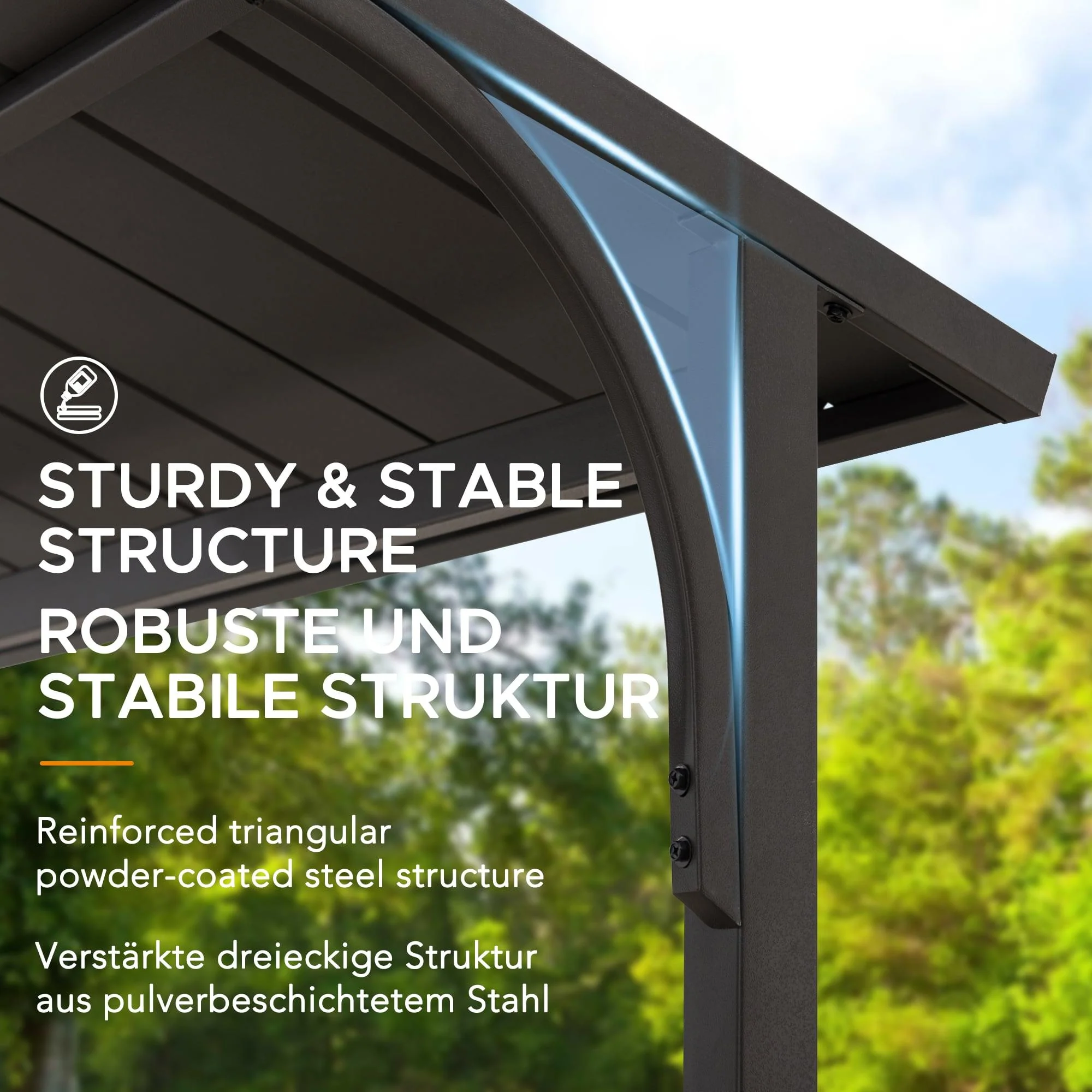 ASPE Steel Grill Gazebo - 152cm x 244cm - Image 6