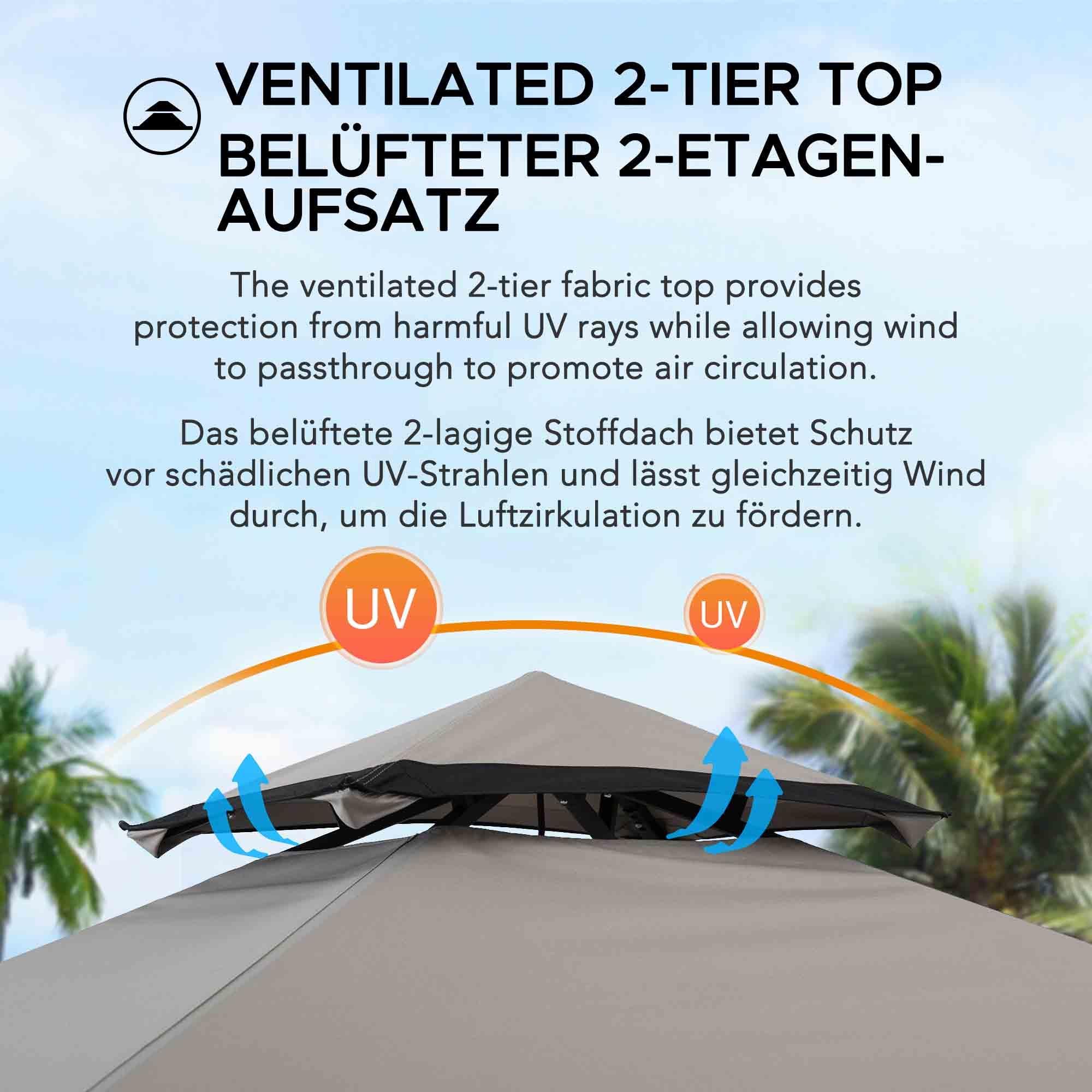 Steel Grill Gazebo LINAS - 152cm x 244cm - Image 5