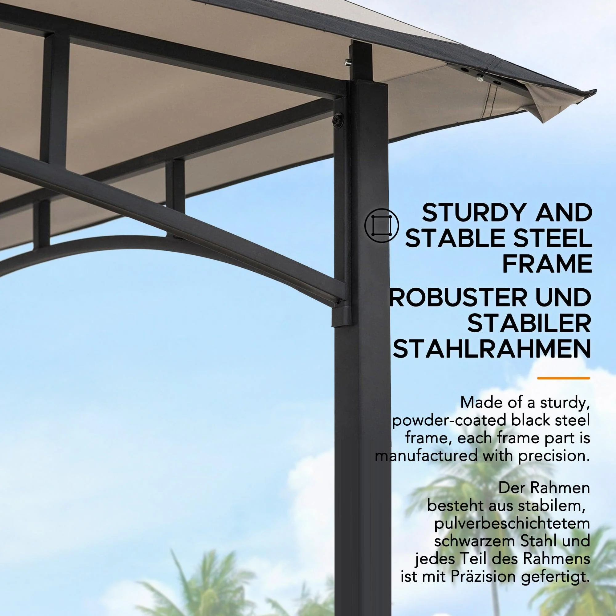 Steel Grill Gazebo LINAS - 152cm x 244cm - Image 7