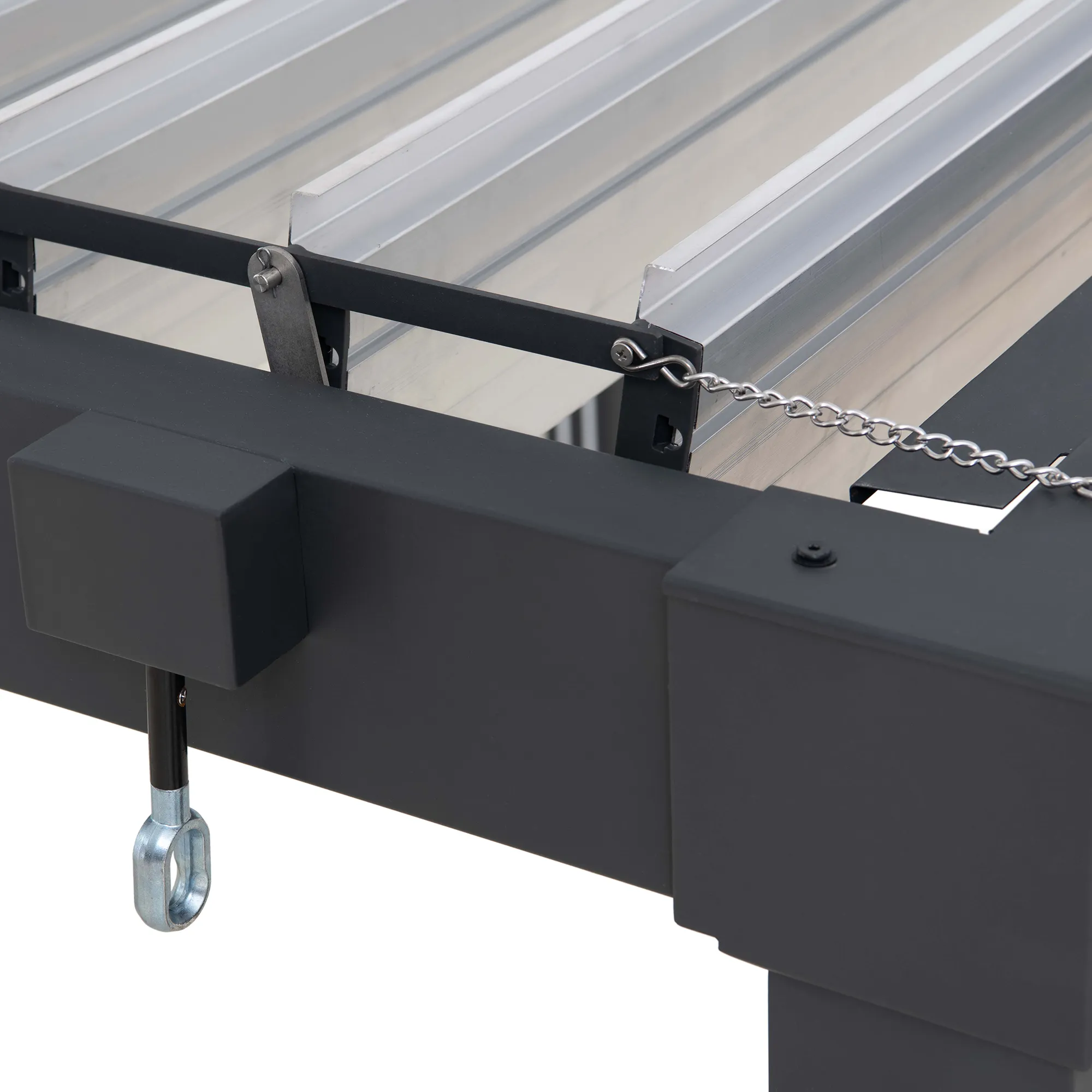 MATTERHORN Modular Multi Lamel Pergola with LED - 306cm x 406cm, Aluminum - Image 13