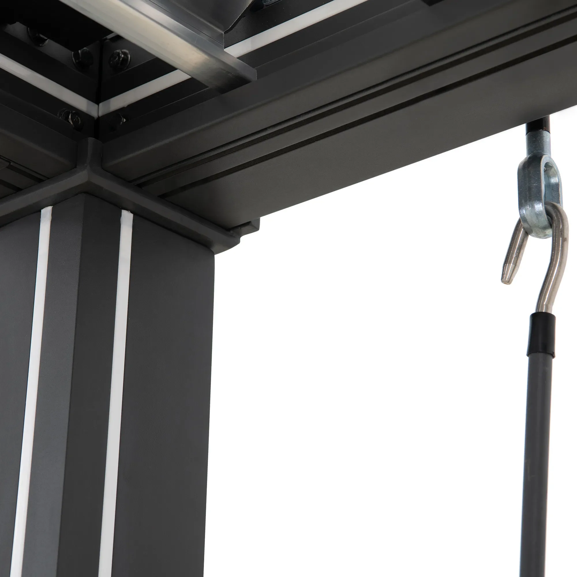 MATTERHORN Modular Multi Lamel Pergola with LED - 306cm x 406cm, Aluminum - Image 15