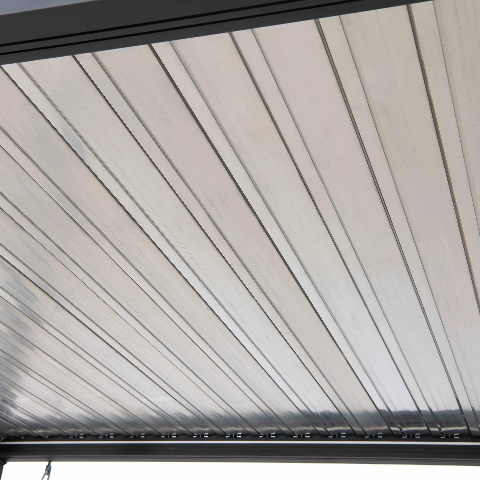 MATTERHORN Modular Multi Lamel Pergola with LED - 306cm x 306cm, Aluminum - Anthracite - Image 13
