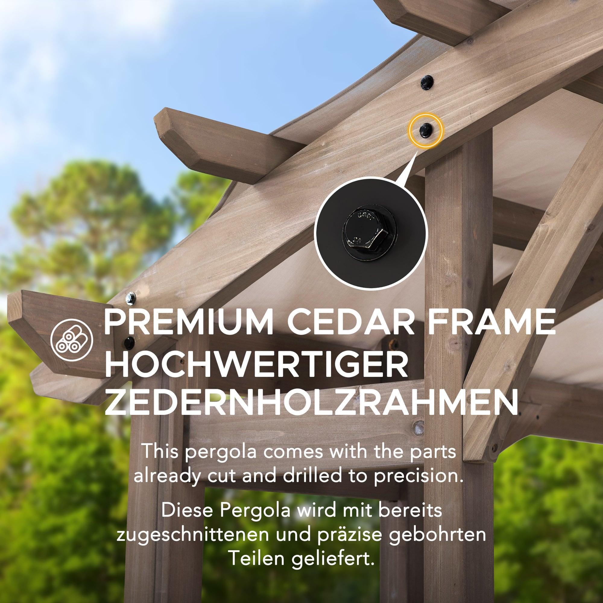 DAJTI Cedar Pergola - 305cm x 427cm - Image 4