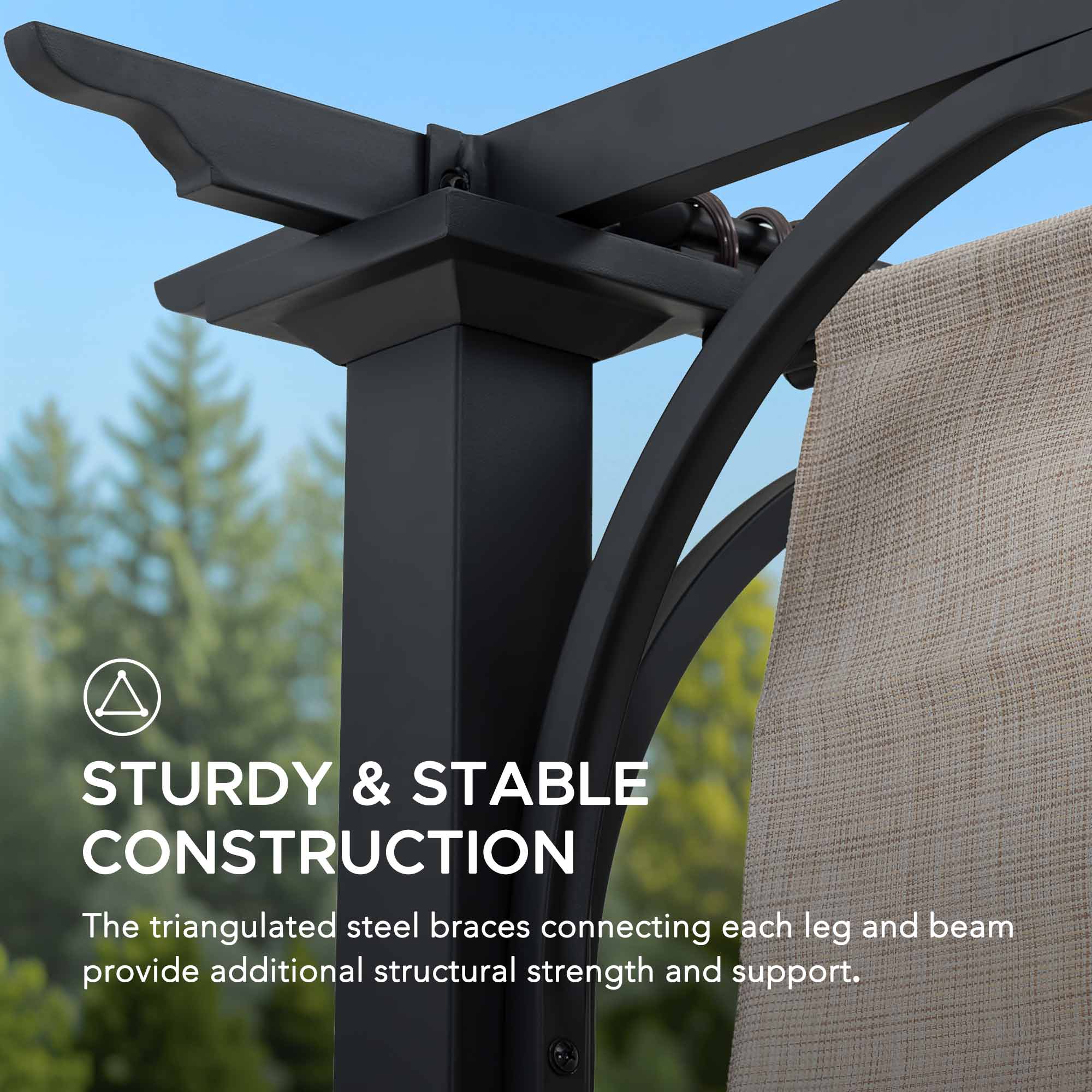 GIONA Steel Pergola - 277cm x 363cm - Image 6