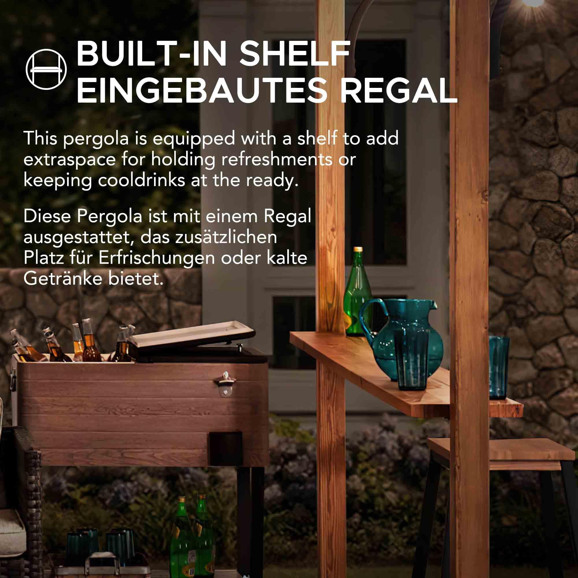 SKUTA Steel Pergola - 259cm x 406cm - Image 4