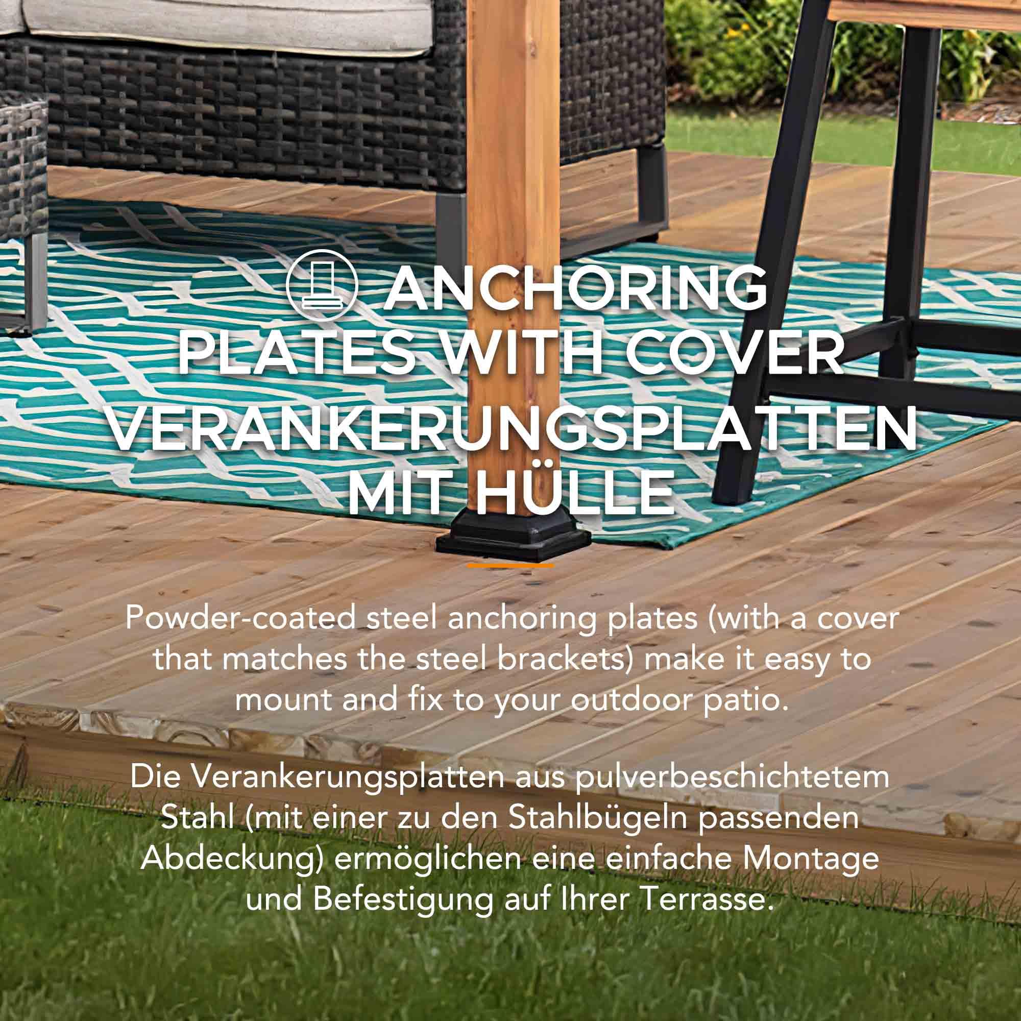 SKUTA Steel Pergola - 259cm x 406cm - Image 7