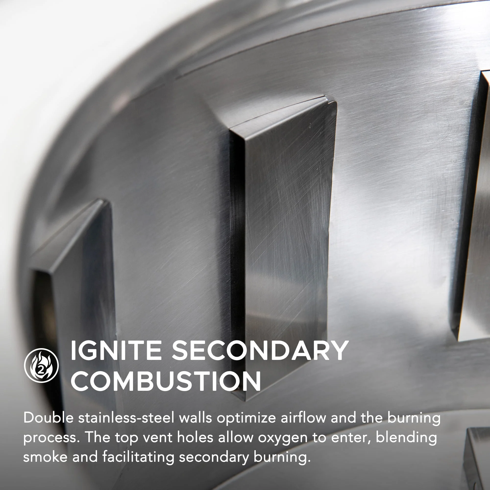 AMIATA Steel Smokeless Fire Pit - 66x57x38cm, Black - Image 9