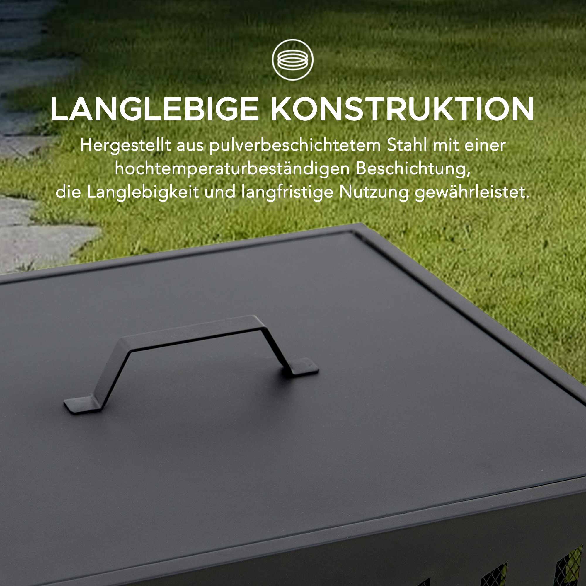 ALBANI Steel Fire Pit - Ø51cm, Black - Image 6