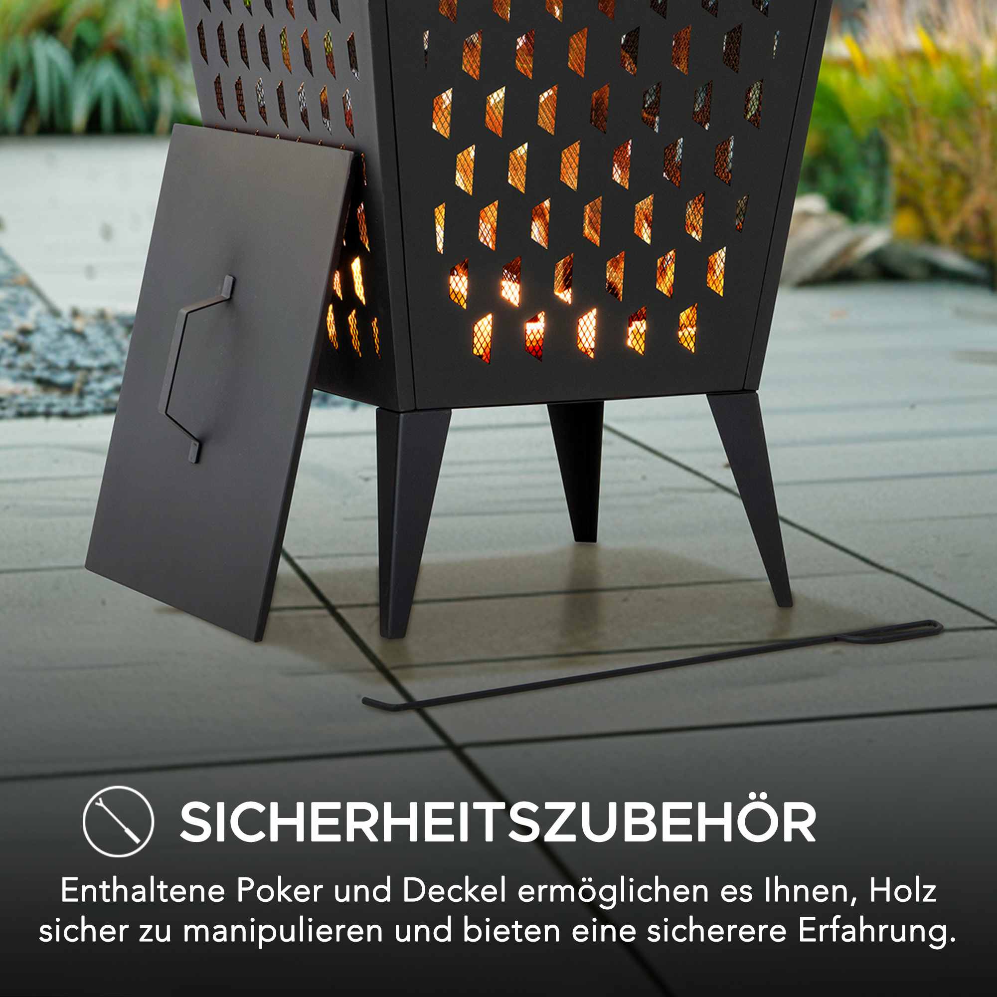 ALBANI Steel Fire Pit - Ø51cm, Black - Image 7