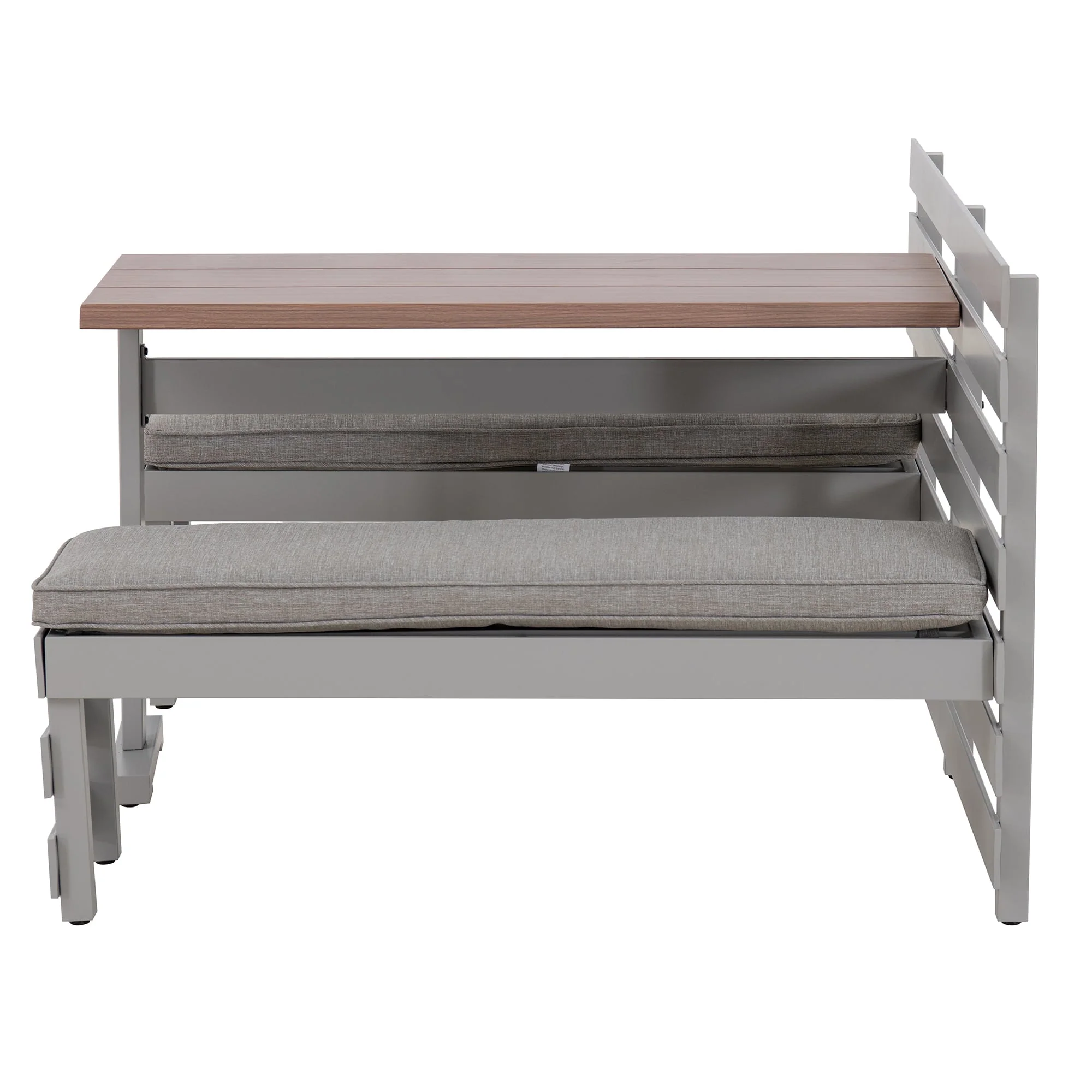 LAGOS Steel Picnic Table Balcony Garden Set - 126cm x 157cm, Grey - Image 13