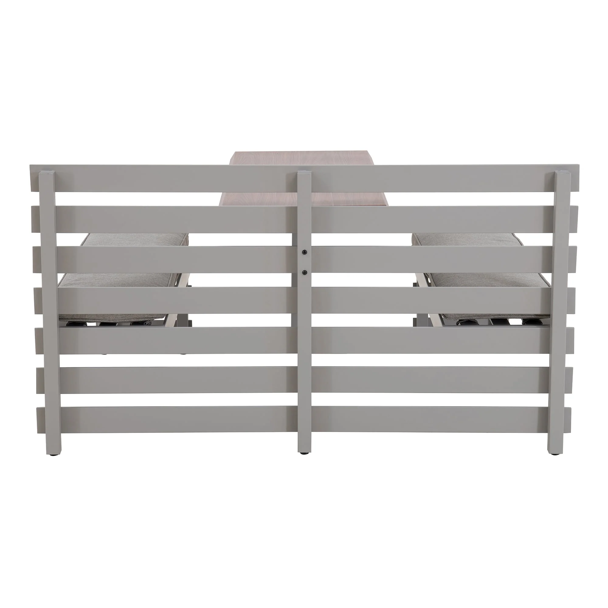 LAGOS Steel Picnic Table Balcony Garden Set - 126cm x 157cm, Grey - Image 14