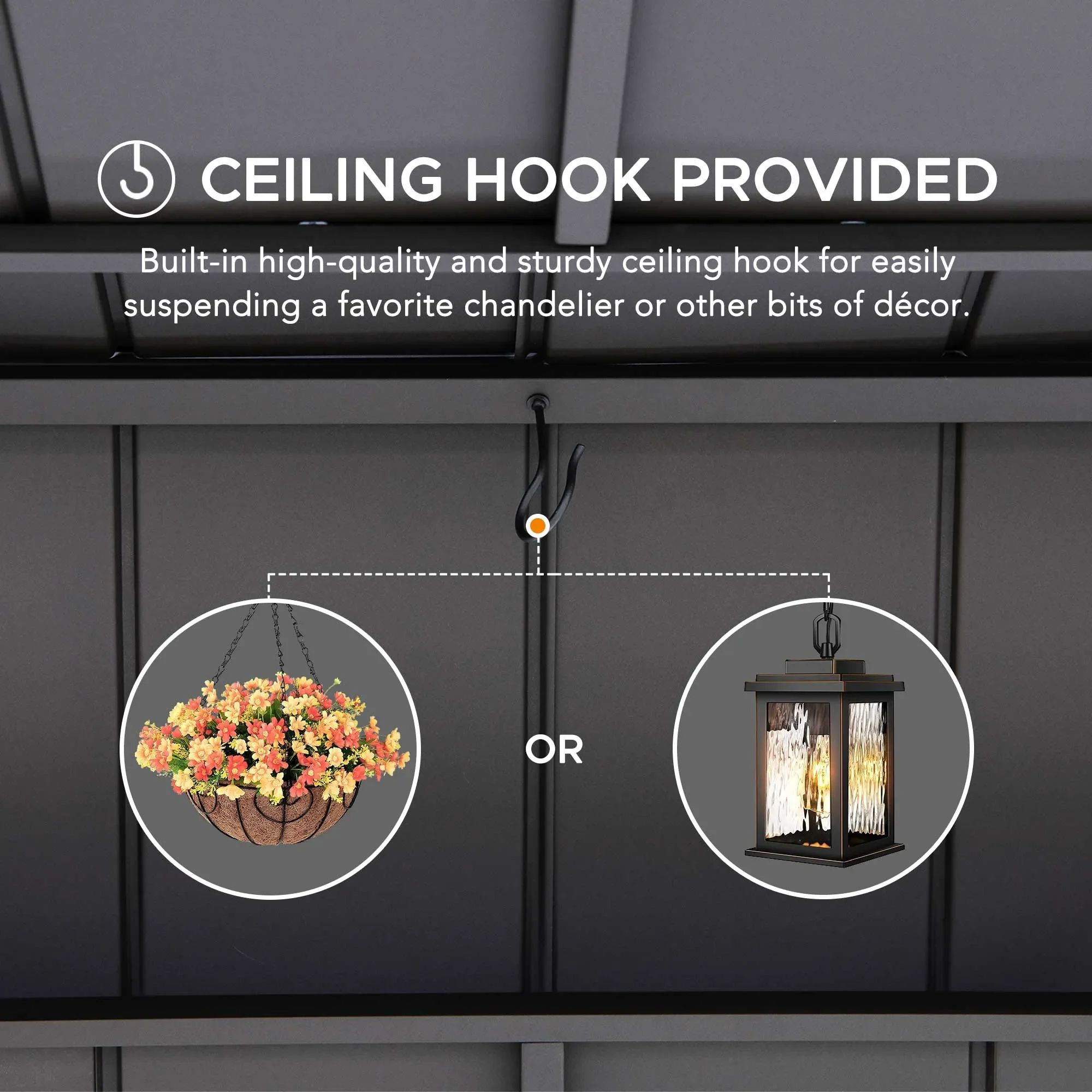 Wood Grill Gazebo with Electrical Outlets & Shelves - 360x240cm, Brown - Image 6