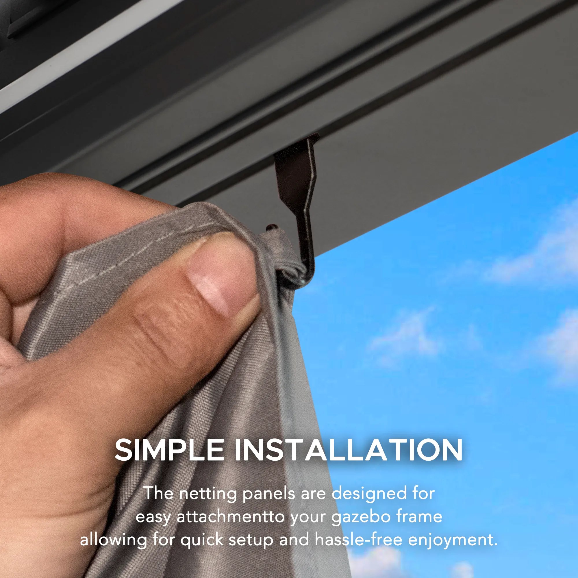 Curtain for Matterhorn Multi Pergola - 306cm x 406cm - Image 4