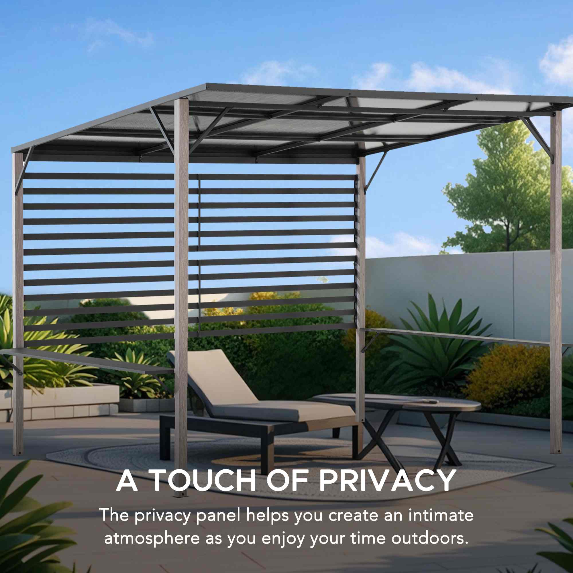 DENALI Steel Whirlpool Pergola - 252cm x 282cm - Image 4
