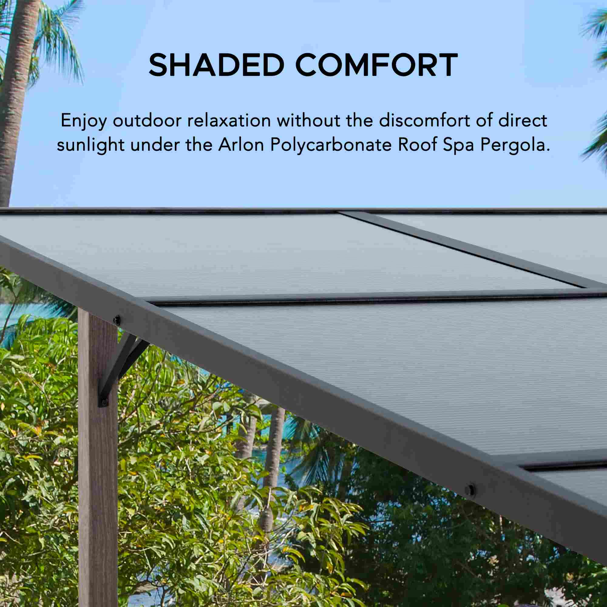 DENALI Steel Whirlpool Pergola - 252cm x 282cm - Image 5