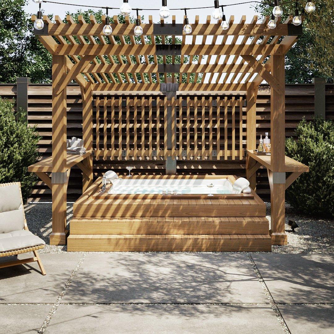 KRONE Cedar Wood Whirlpool Pergola - 275cm x 310cm - Image 3